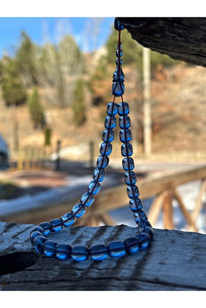 TESBİHSARAYI مسبحة صلاة من العنبر الناري - مع صندوق خشبي خاص