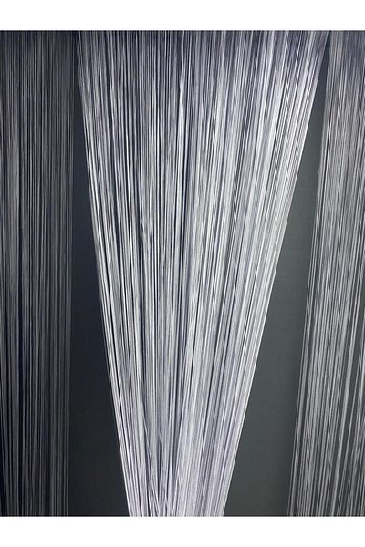 AKÇA TEKSTİL Rope Chain Gray Color Width 100 cm Length 280 cm Ready Buttons Stitched Rope Curtain