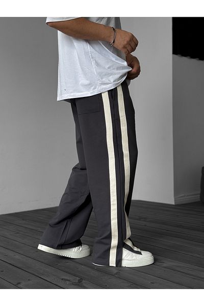 BYBASICMAN Anthracite Stripe Slit Tracksuit Jj-66