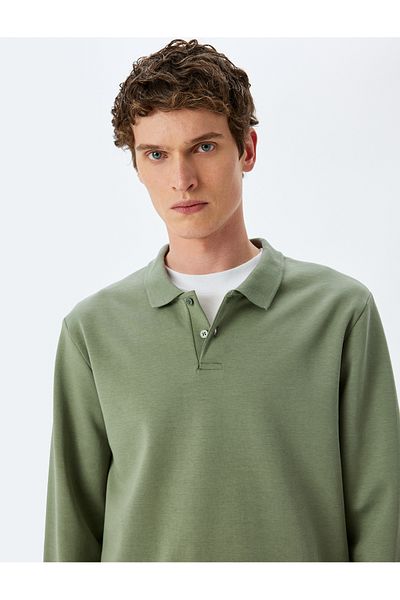Koton Φούτερ Polo Neck από βαμβακερό ύφασμα Interlock