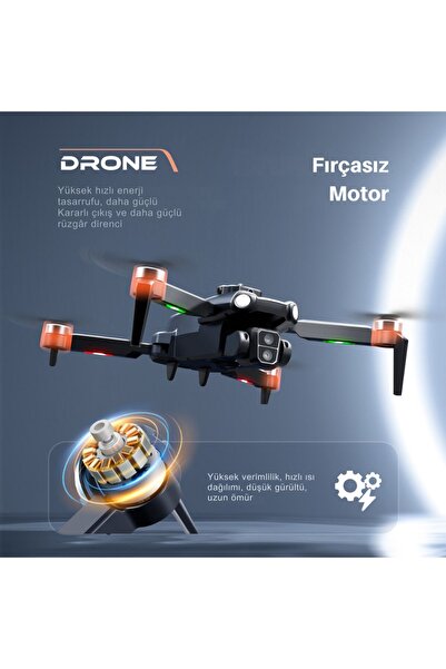 piha S119 Drone Fırçasız Motor 2batarya Ile 30dakika Uçuş 1080p Hd Kamera Engelden Kaçınma