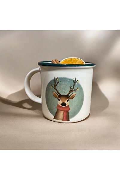 Butik Rue Design Yılbaşı Geyiği Desenli Kupa