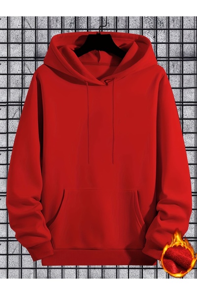 Jakinta Outdoors Düz Basic Kapüşonlu Sweatshirt - Şık ve Rahat Tasarım