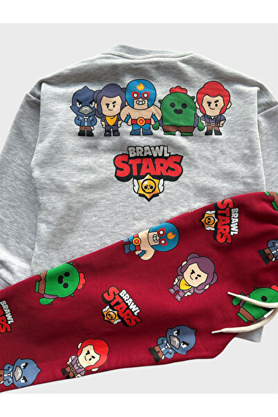 TOFU KİDS BRAWL STARS Pamuklu (Oversize) Erkek Çocuk Eşofman Takımı