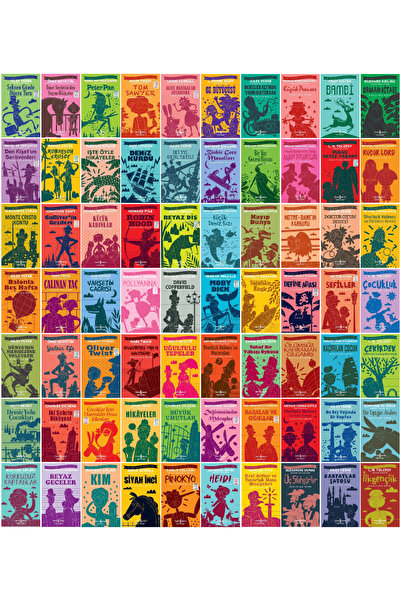 TÜRKİYE İŞ BANKASI KÜLTÜR YAYINLARI İş Bankası Çocuk Klasikleri 70 Kitap Set ...