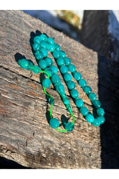 TESBİHSARAYI مسبحة صلاة من العنبر الناري - مع صندوق خشبي خاص