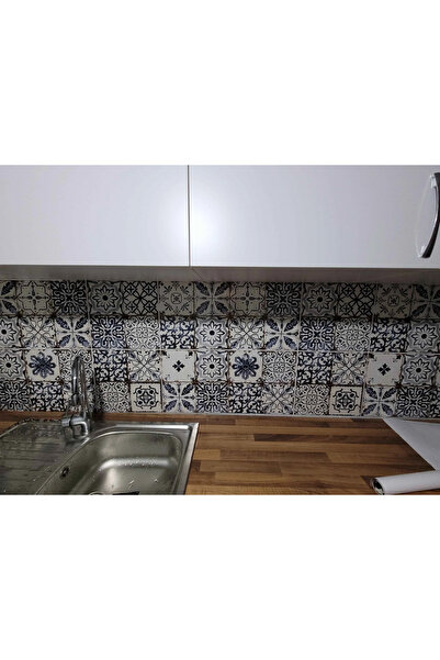 Bigaimaj Mutfak Tezgaharası Kendinden Yapışkanlı Folyo Kaplama Eskitme Taş Desen