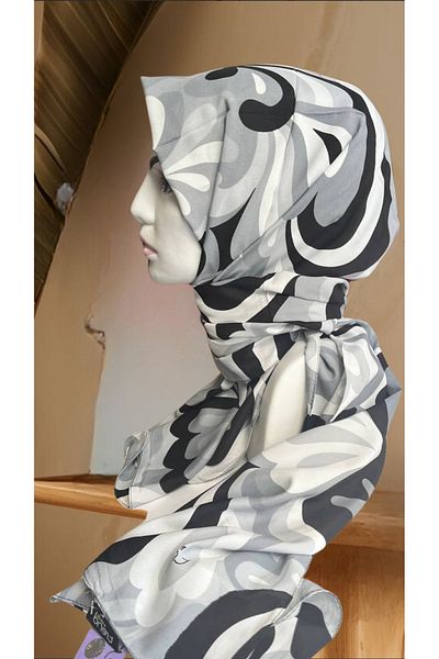 Armine Trend Black-Grey Laurel Shawl
