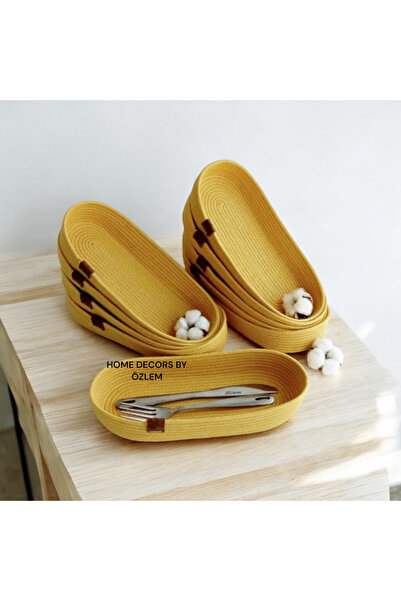 home decors by özlem Hasır Sepet Takımı Düzenleyici Organizer Saklama Kutusu-...