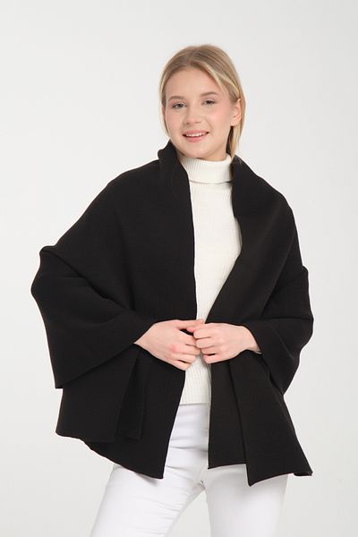 Wega Moda Plain Knitwear Knit Shoulder Shawl, Women's Stylish Comfortable Winter Shoulder Shawl, Shoulder Accessory, Puffy Scarf Shoulder Shawl