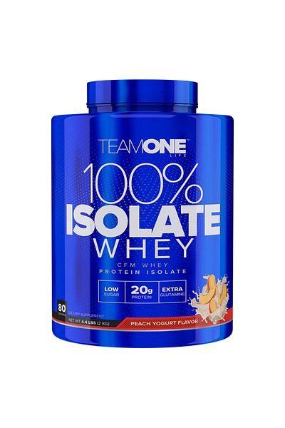 TEAM-ONE Team One Life 100% Isolate Whey, Peach-Yoghurt, 2 Kg
