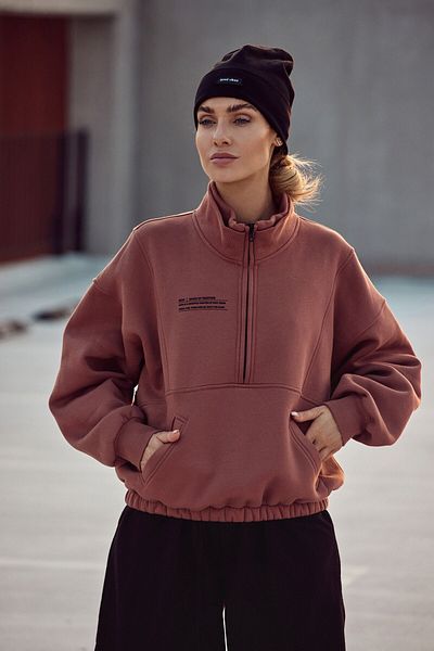 Made of Emotion Unisex čepice s kulichem s nášivkou "Good Vibes".