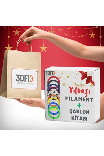 3DFIX 3D Kalem Filament Yılbaşı Hediye Seti - Süsleri Kendin Yap - Çam Ağacı ...