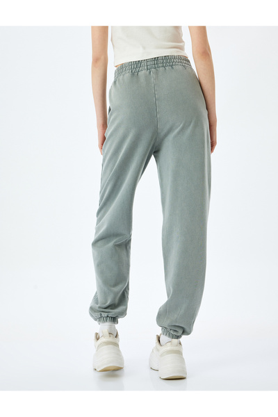 Koton Şardonlu Beli Lastikli Cep Detaylı Rahat Kalıp Yıkamalı Jogger Eşofman Altı