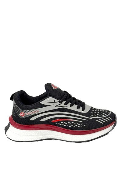 SOLAZER Pantofi pentru bărbați, negru și roșu - pantofi sport casual 33