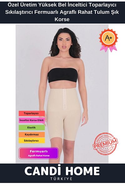 HOBİ CONDİ High Waist Recovery Zipper Jumpsuit - Stylish Corset