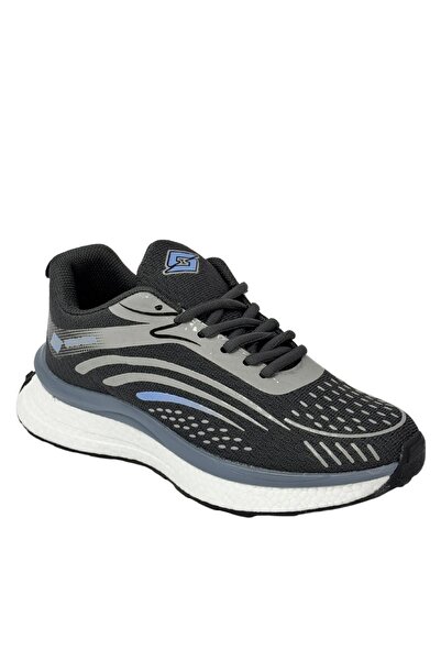SOLAZER Erkek Siyah Mavi Sneaker Günlük Spor Ayakkabı 33
