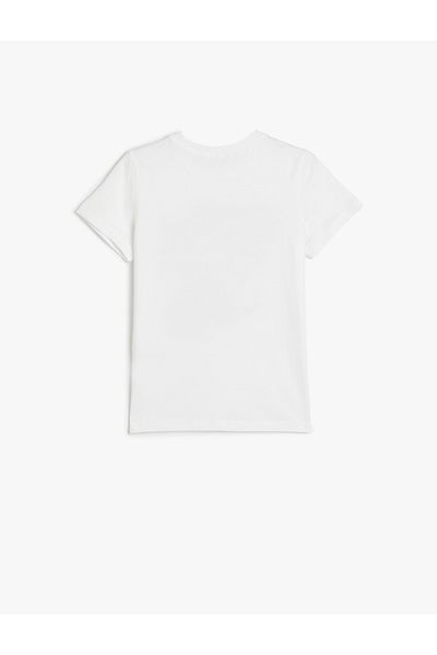 Koton Βαμβακερό μπλουζάκι με κοντό μανίκι Crew Neck Skateboard
