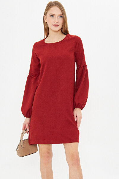 armonika Rochie de damă din catifea cu mâneci din gresie ARM-20K001107