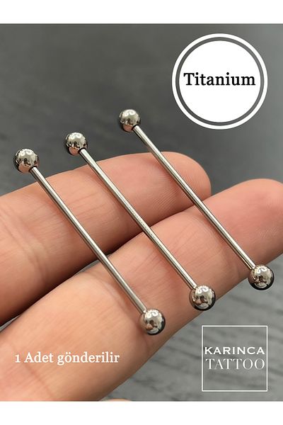 Karınca Piercing Titanium Bridge Industrial Piercing