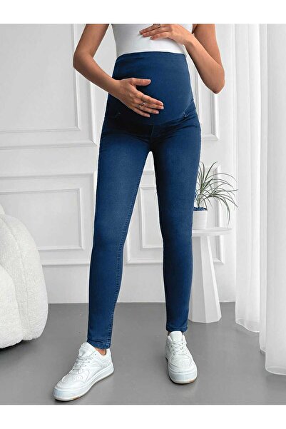 SHEVEGA ЖІНОЧІ СИНІ ДЖИНСИ З ЕЛАСТИЧНИМ ПАСОМ І ВУЖИМИ КОЛАНАМИ