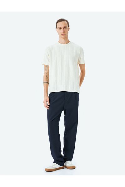 Koton Μπλουζάκι με κοντό μανίκι Boxy Crew Neck