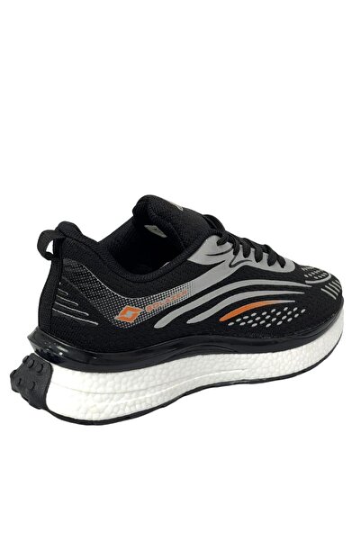 SOLAZER Erkek Siyah Turuncu Sneaker Günlük Spor Ayakkabı 33