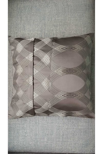 Kunku Geometrik desenli tekli kırlent kılıfı