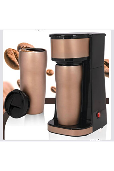 Home 045  Gold Çikarılabilir Filtreli Çelik Sızdırmaz Termoslu Filtre Kahve M...