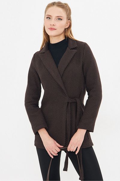 armonika Дамско кашмирено яке с кафява странична връзка ARM-25K001073
