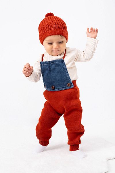 Minigimin Cicileri Baby Boy Knitwear Salopet and Cici Set - My Tile
