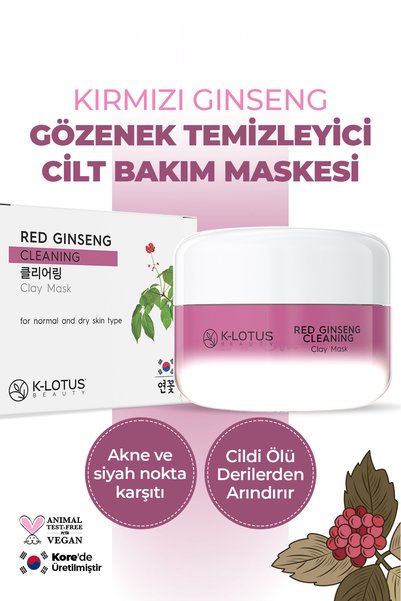 K-Lotus Beauty Kore Kırmızı Ginseng Gözenek Temizleyici Peeling Etkisi Besley...