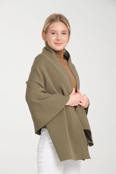 Wega Moda Plain Knitwear Knit Shoulder Shawl, Women's Stylish Comfortable Winter Shoulder Shawl, Shoulder Accessory, Puffy Scarf Shoulder Shawl