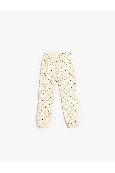 Koton Gerippte Jogger-Jogginghose mit Bindebund und Taschendetail