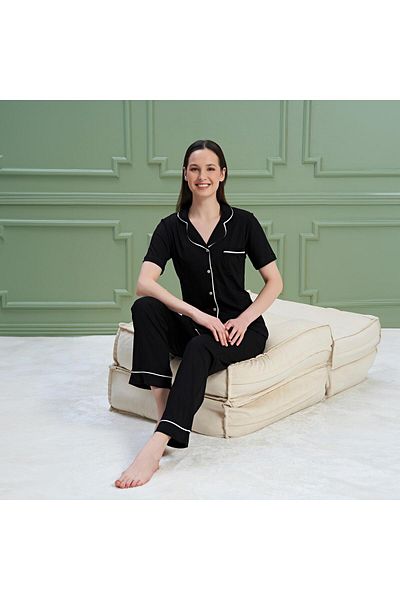 Over Sleep by Poleren Over Sleep 1190 Γυναικεία κοντομάνικη φόρμα πιτζάμα