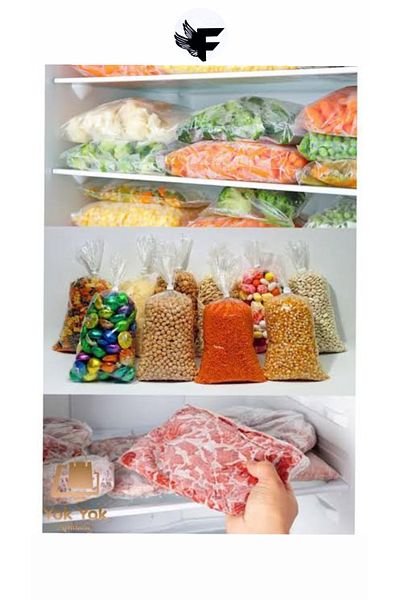 figanlar ambalaj 1 kg Net 85 Pieces Nylon Bag Grocery Bag 30X52 cm 5 Kilogram 5 Piece Refrigerator Bag