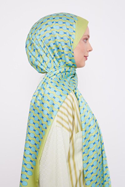 Levidor Pistachio Green Ellipse Pattern Angel Shawl