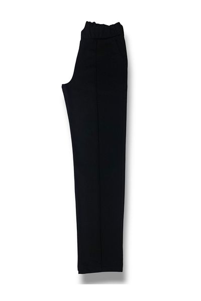 Özbey Giyim Lycra Women's Trousers Elastic Waist Steel Kneeless Knitted Combed Cotton Fabric