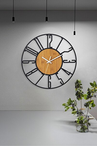 Muyika Design Muyika Sogno Metal Ahşap Göbek Sessiz Mekanizma Dekoratif Duvar...