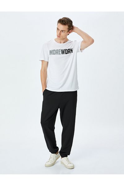 Koton Elastic Leg Oversize Raster Waist Lace-Up Jogger Sports Sweatpants