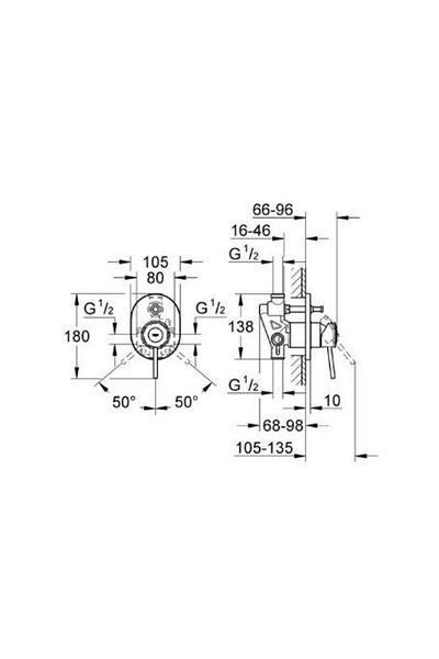 Grohe Bauclassic Built-in Bathroom Shower Mixer -29047000