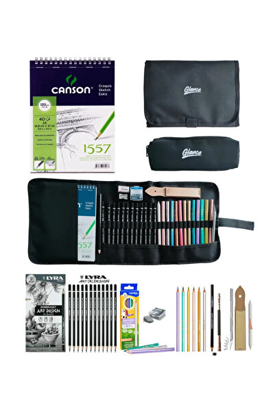 arttone Canson A5 Sketch Lyra Art Design Graduated Pencil Metalic Cury Color ...