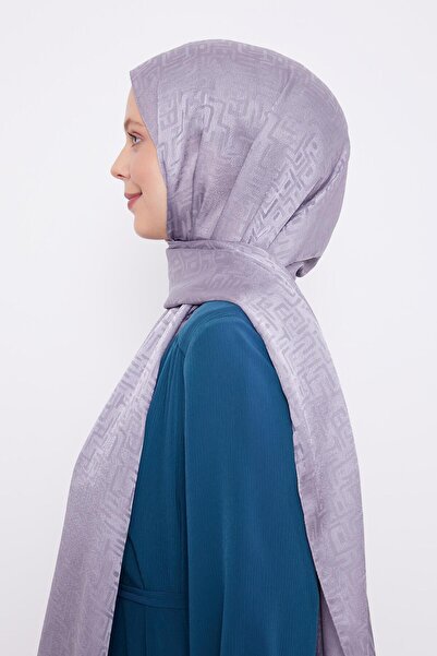 Levidor Σάλι Janjan με μοτίβο ασημί λαβύρινθος