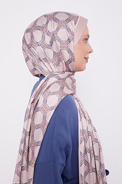 Levidor Salmon Hexagon Pattern Angel Shawl