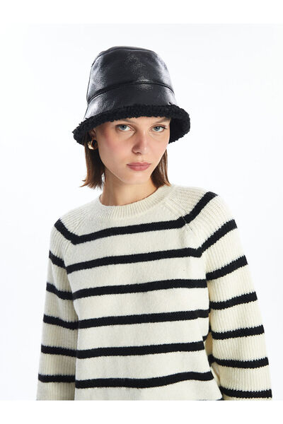 LC Waikiki Dámský bucket klobouk Lcwk Leather Look