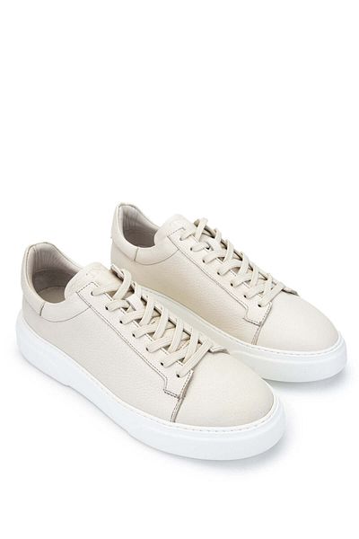 Tamer Tanca Men's Genuine Leather Beige Sneakers & Sports Shoes