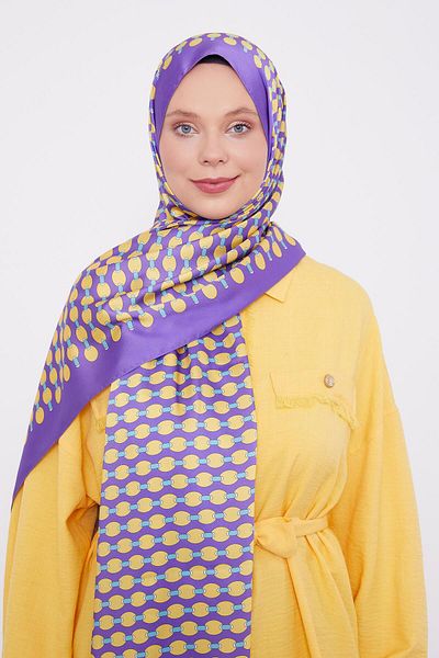 Levidor Purple Ellipse Pattern Angel Shawl