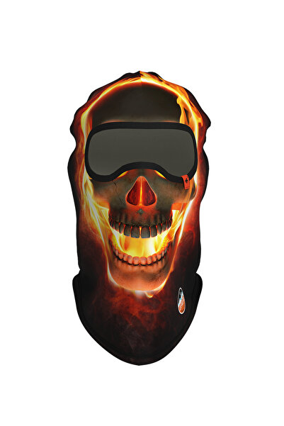 Maskara Extreme Funny Balaklava, Su İtici özellikli(DWR) Baskılı Snowboard, K...