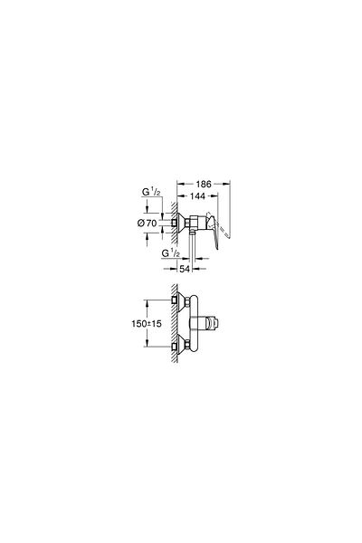 Grohe Bauedge Shower Faucet-23636000