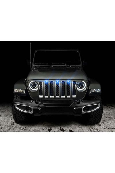 oracle طقم شبك LED بتصميم Pre-Runner لسيارة Jeep Wrangler JL 18-24، باللون الكهرماني